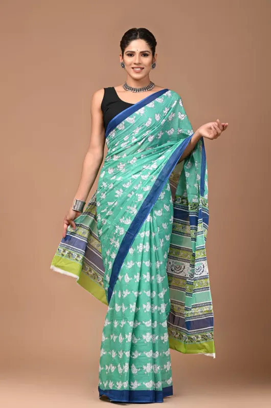 Pure Cotton Mulmul Saree